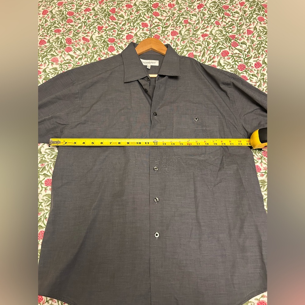 Yves Saint Laurent Men’s Grey Button Down Shirt - Size 17 (XL) - Picture 7 of 7